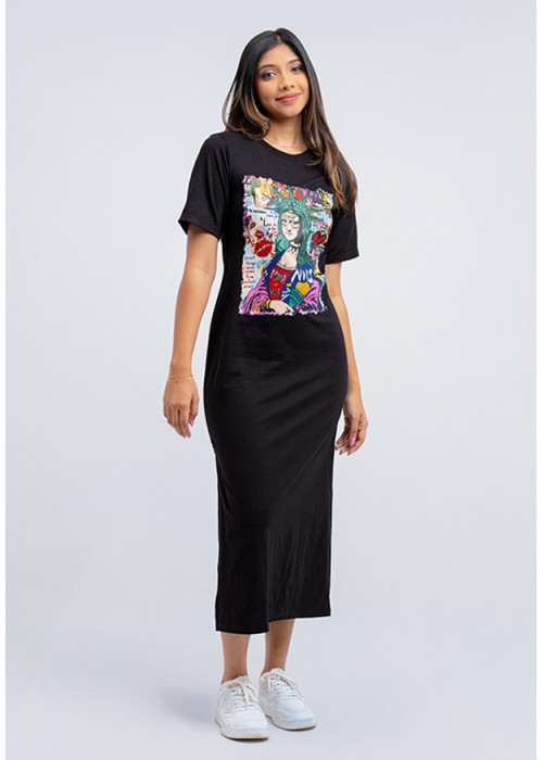 MONA LIZA GRAPHIC MAXI DRESS